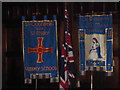 NY3955 : St Cuthbert, Carlisle: banners by Basher Eyre