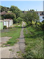 Public footpath on the SE side of Sea Road South, Bridport