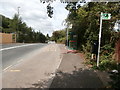 Bus stop and footpath sign, Llanbradach