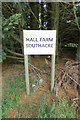 TF8014 : Hall Farm sign by Geographer