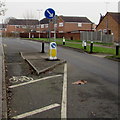 Cycle lane, School Lane, Quedgeley