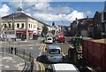 Heavy traffic in downtown Downpatrick