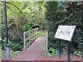 The bridged entrance to Lamesley Pastures Nature Reserve