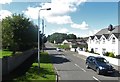 The A22 approaching the Quarry Road junction in the village of Lisbane