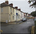 One way except cycles sign on a Swindon corner 