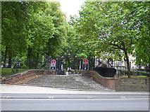 TQ2983 : Steps to Old St Pancras churchyard by Stephen Craven