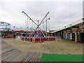 TM1714 : Amusement rides on Clacton Pier by Steve Daniels
