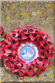 SM8800 : Poppy wreath - Freshwater West War Memorial by Stephen McKay