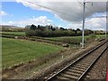 View from a Reading-Swindon train - Crossing a country lane near Hale Farm