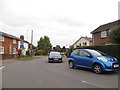 Aston End Road at the junction of School Lane