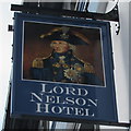 Lord Nelson Hotel name sign, Milford Haven