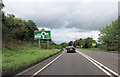 Signs for roundabout at north end of Peasedown bypass