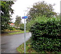 National Cycle Network Route 466 direction sign, Station Approach, Pontygof, Ebbw Vale