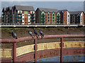 Housing on the east bank of the River Usk