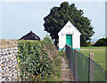 TR3969 : Horse, Hut and Footpath by Des Blenkinsopp