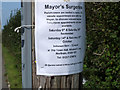 Notice concerning Mayor
