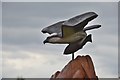 NH9022 : Osprey sculpture, Carrbridge by Jim Barton