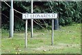 TL8093 : St. Leonards St sign by Geographer