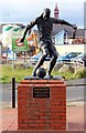 A statue of Stanley Mortensen by Bloomfield Road