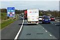 Northbound M6 approaching Southwaite Services