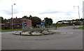 Roundabout in the middle of Warrington Road, Lower Ince