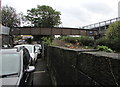 SD5805 : Railway footbridge SE of Wigan Wallgate railway station by Jaggery
