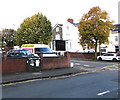 Telecoms cabinet and autumn colours, Newport