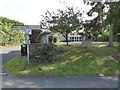 Road junction in front of Dodford Village Hall