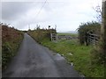 Footpath sign near North Hooe