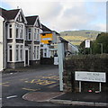 Yellow speed camera on a Trealaw corner