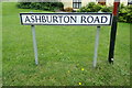 TL8094 : Ashburton Road sign by Geographer