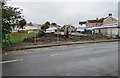 Fenced-off site behind a Beaufort Road bus stop, Ebbw Vale