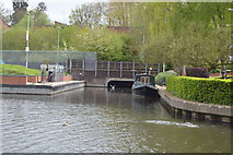 TQ0584 : Grand Union Canal overflow by N Chadwick