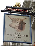 TQ2678 : Hereford Arms inn sign by Philip Halling