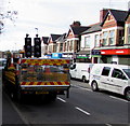 Highway maintenance vehicle parked in Caerleon Road, Newport