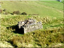 SK0383 : Abandoned winding gear on Chinley Churn by Graham Hogg