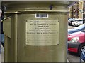 NZ3265 : Plaque on gold post box, Grange Road, Jarrow by Graham Robson