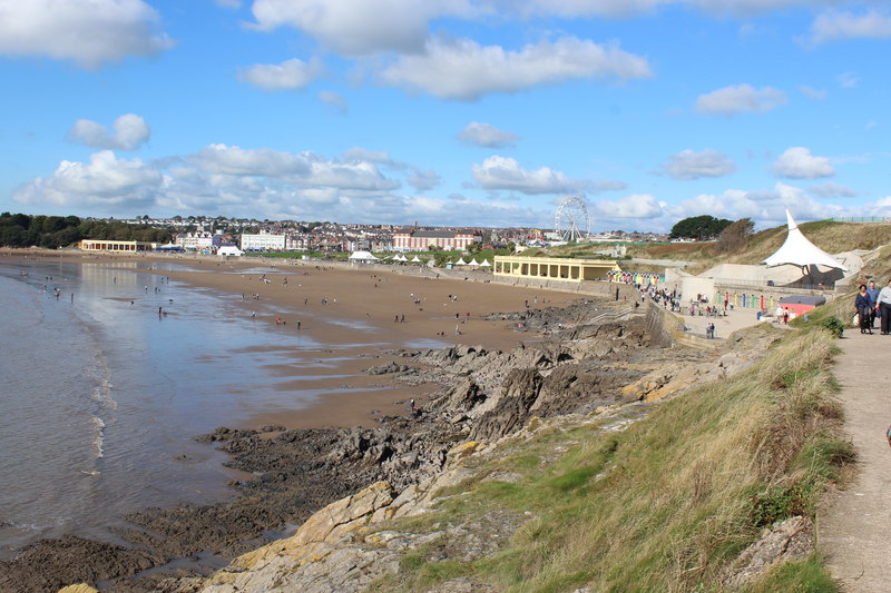 Beach and promenade, Whitmore Bay, Barry... © M J Roscoe :: Geograph ...