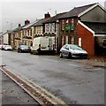 Cemetery Road houses and vehicles, Porth