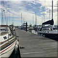 SY6874 : Wide pontoon, Portland Marina by Robin Stott