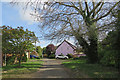 Grantchester: lilac walls on Bridle Way