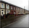 Long row of houses, Brithweunydd Road, Trealaw