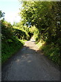 Steep track up out of the village