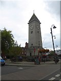 SJ9856 : Clock tower in Leek town centre by David Smith
