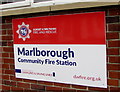 Marlborough Community Fire Station name sign