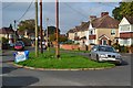 Traffic island at the end of Cheam Way