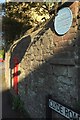 Blue plaque and postbox, Redland