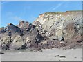 SW7316 : Rocks at Kennack Sands, Cornwall by Derek Voller