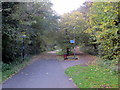 Cheltenham Spa Fork in Footpath Cycle Way Along Old Railway Trackbed