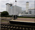 Warrington Bank Quay railway station name signs